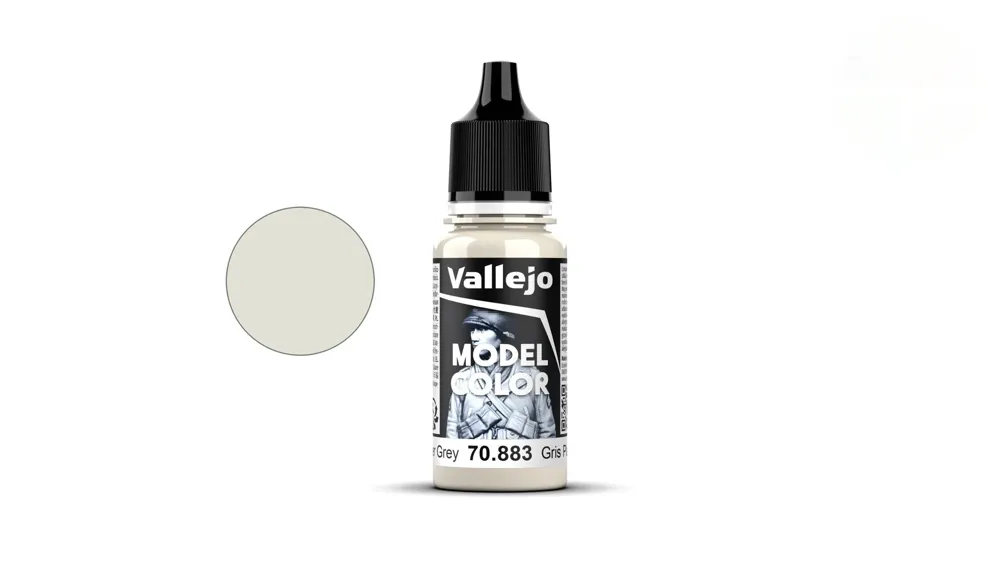 Lahvička akrylové barvy Vallejo Model Color 70883 stříbrná šedá matná 18 ml