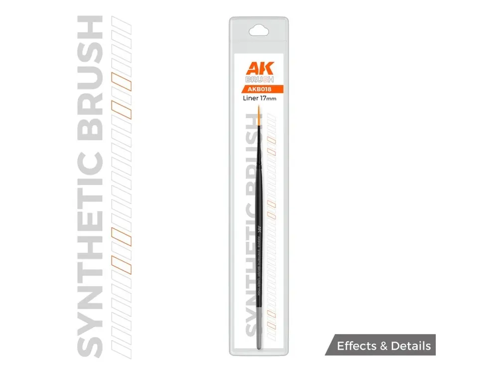 Modelářský štětec AK Interactive Synthetic Brushes AKB018 liner 17 mm se syntetickým vláknem