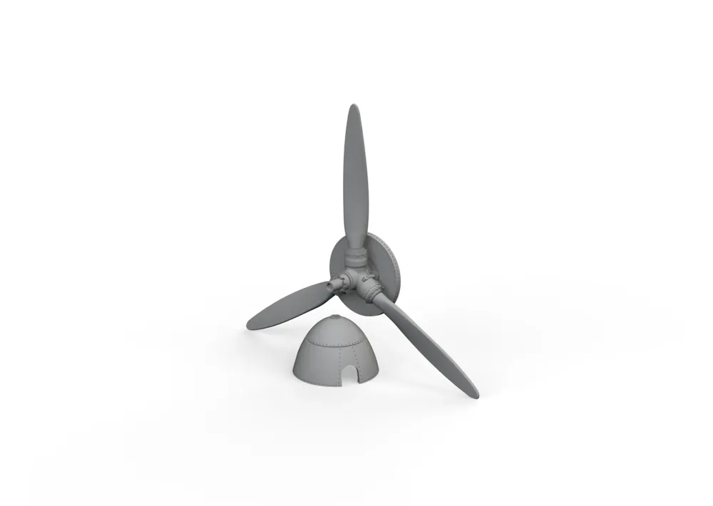 Doplňková sada Eduard 672313 Bf 109F vrtule rané verze PRINT 1/72, díly z 3D tisku