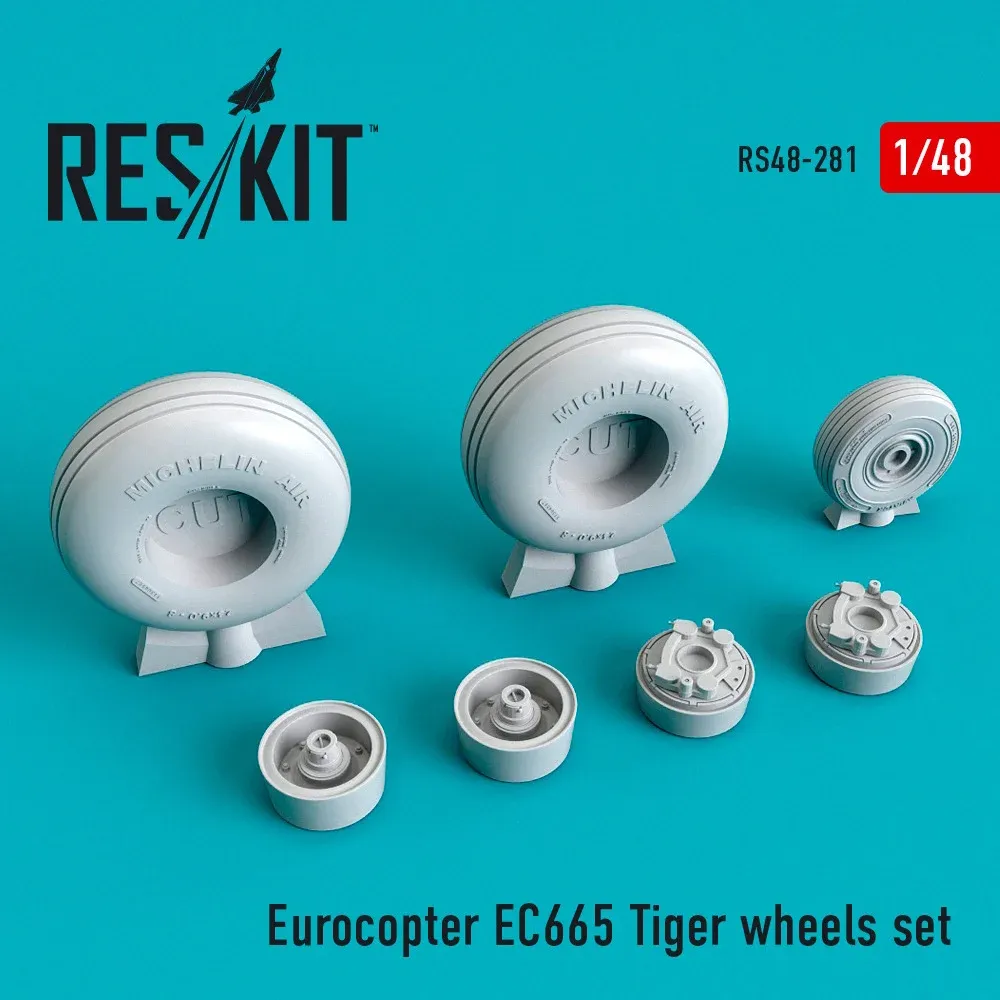 Sada kol Reskit RS48-0281 pro vrtulník Eurocopter EC665 Tiger v měřítku 1/48