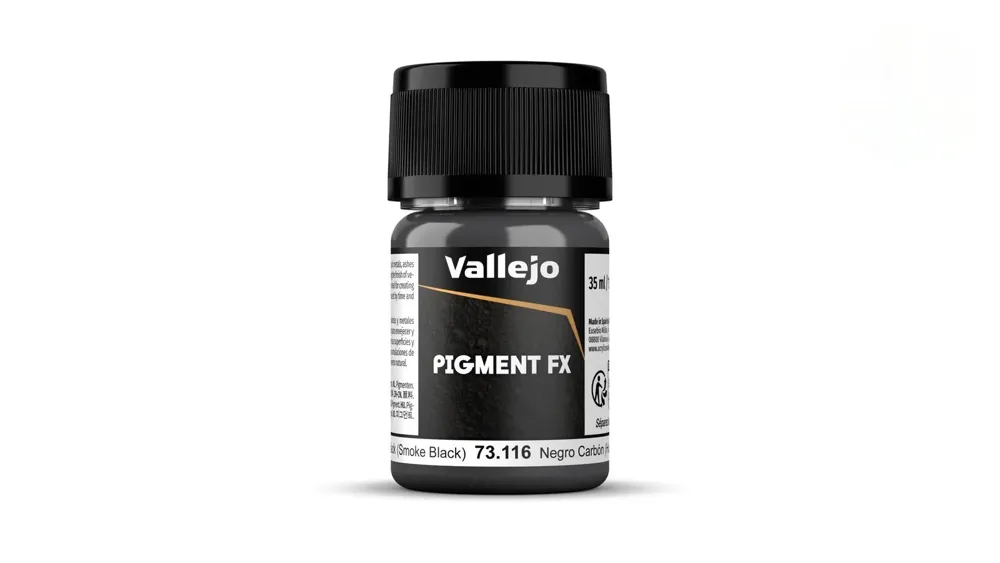 Dóza práškového pigmentu Vallejo Pigment FX 73116 karbonová černá (Carbon Black) 35 ml