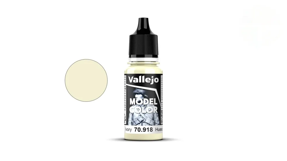 Lahvička akrylové barvy Vallejo Model Color 70918 slonovinová matná, 18 ml