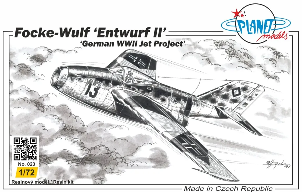 Resinová stavebnice CMK 1/72 Focke-Wulf Entwurf III, kód PLT0023
