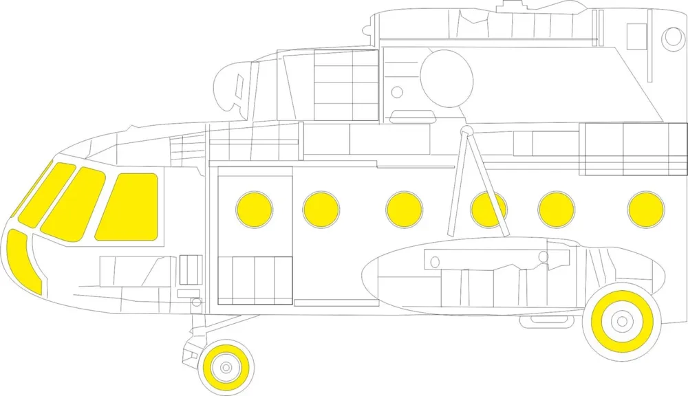 Maskovací sada Eduard EX932 Mi-8MT 1/48 pro stavebnici Zvezda