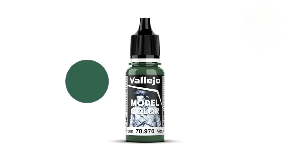Lahvička akrylové barvy Vallejo Model Color 70970 tmavě zelená matná, 18 ml