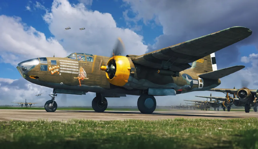 Krabice stavebnice HK Models 01E40 Douglas A-20J/K Havoc / Boston IV v měřítku 1/32
