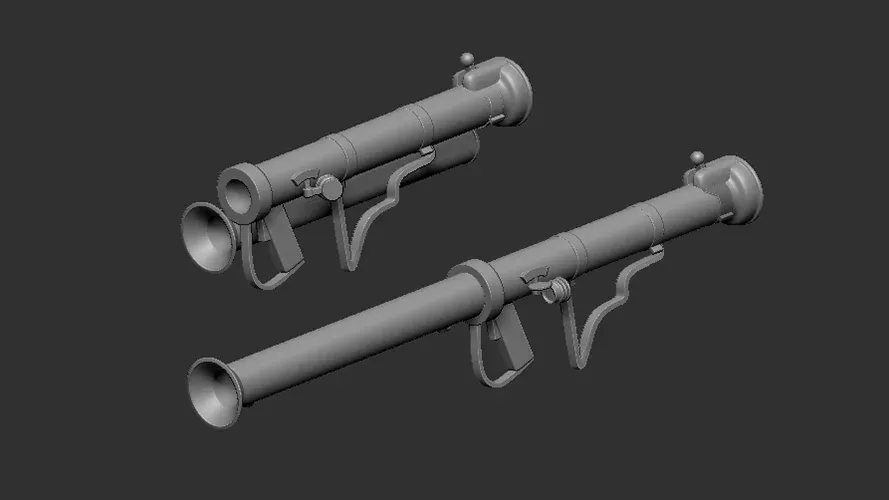 Resinové díly Firma49 A005 M20A Super Bazooka 1/35 — čtyři granátomety v měřítku 1/35