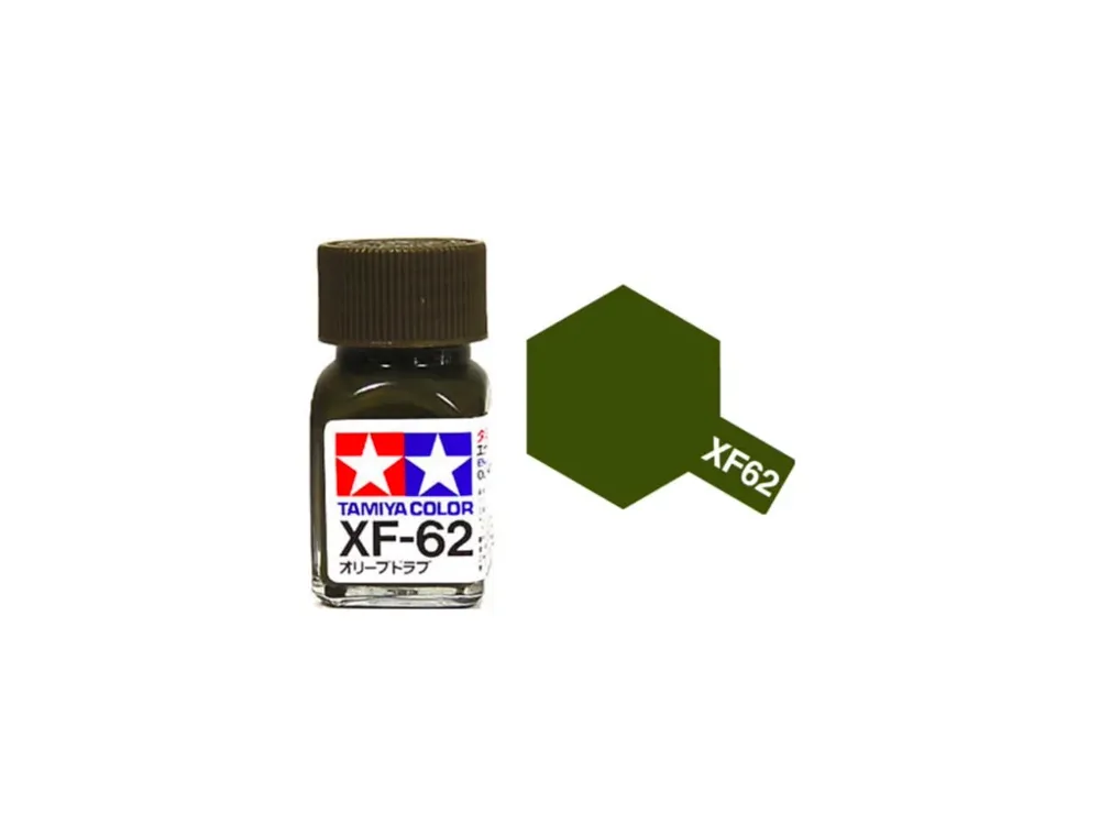 Lahvička modelářské barvy Tamiya 80362 XF-62 olivová drab (Olive Drab)