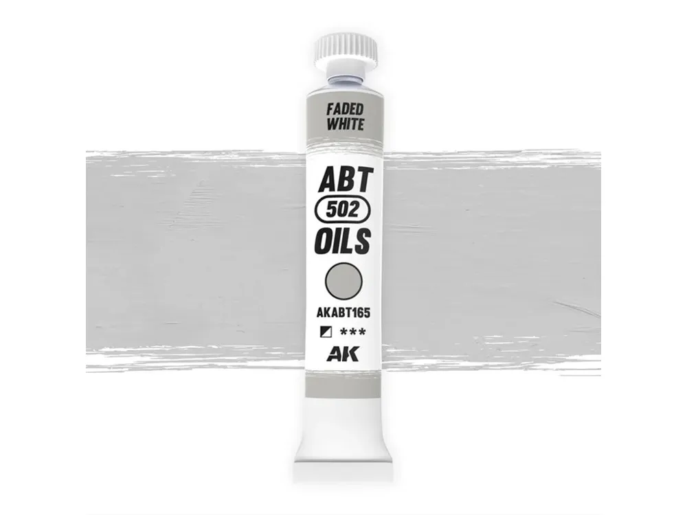 Tuba olejové barvy AK Interactive Oil Paints ABT502 AKABT165 vybledlá bílá 20 ml