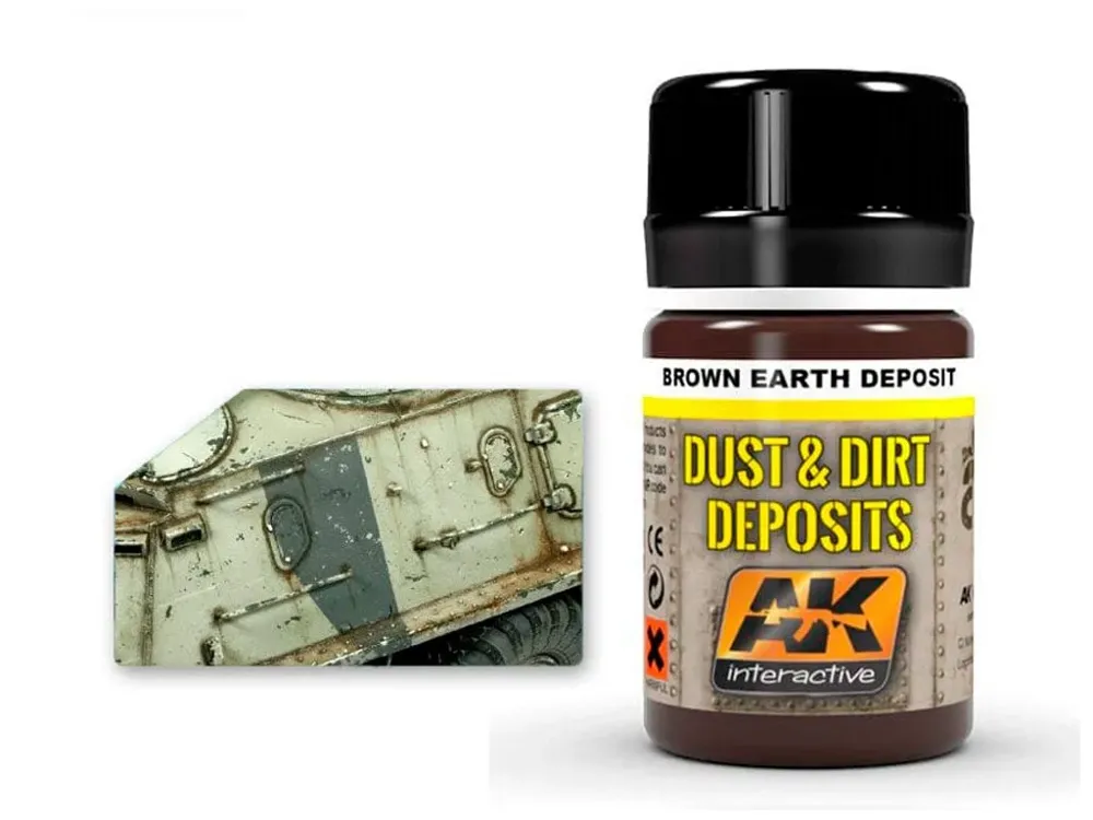 Lahvička AK Interactive Enamel Effects AK4063 Brown Earth Deposit 35 ml