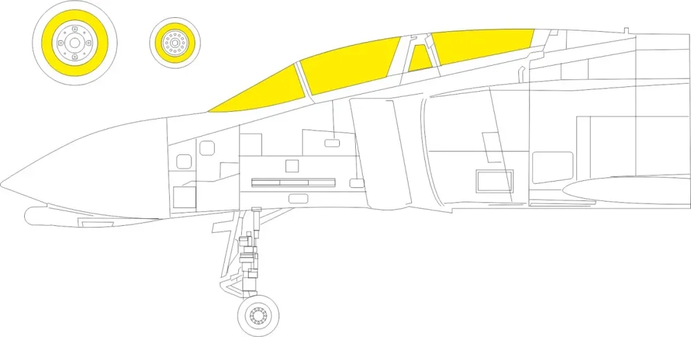 Maskovací sada Eduard CX615 pro F-4J v měřítku 1/72, předřezané masky pro stavebnici Fine Molds