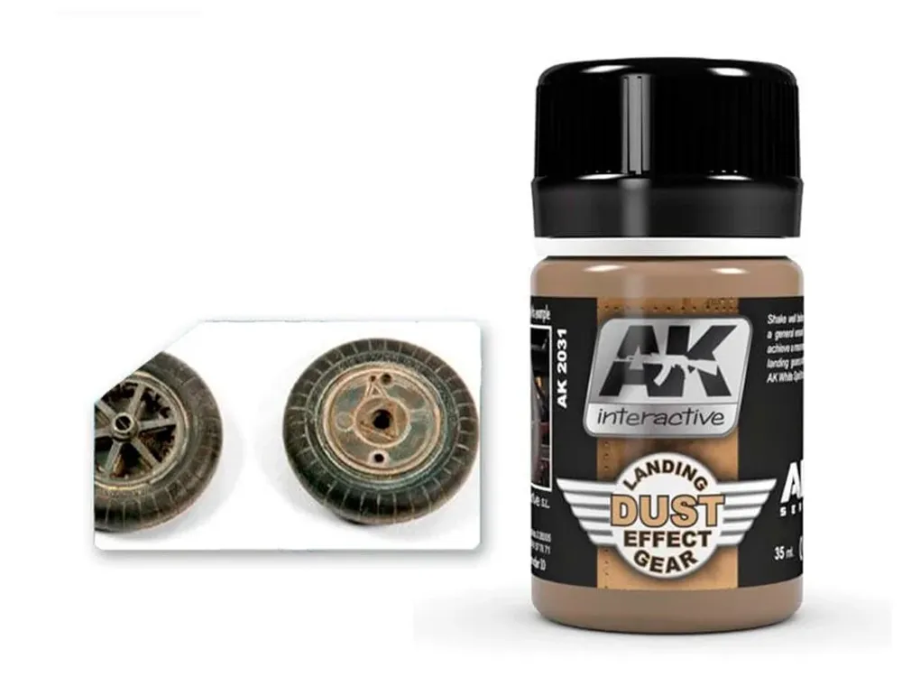 Lahvička emailového washe AK Interactive AK2031 Landing Gear Dust 35 ml
