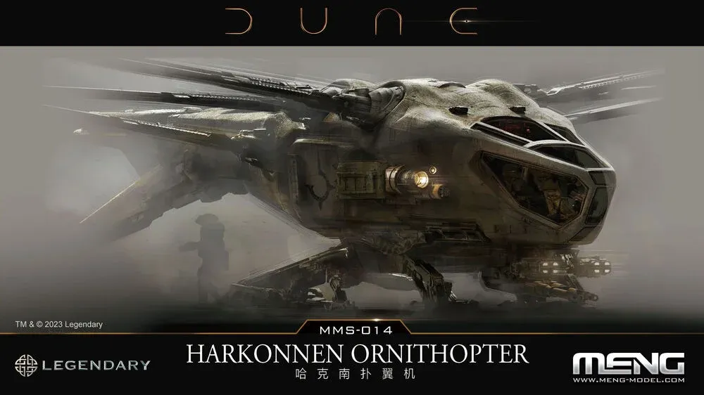 Plastiková stavebnice Meng MMS-014 Harkonnen Ornithopter z filmu Dune