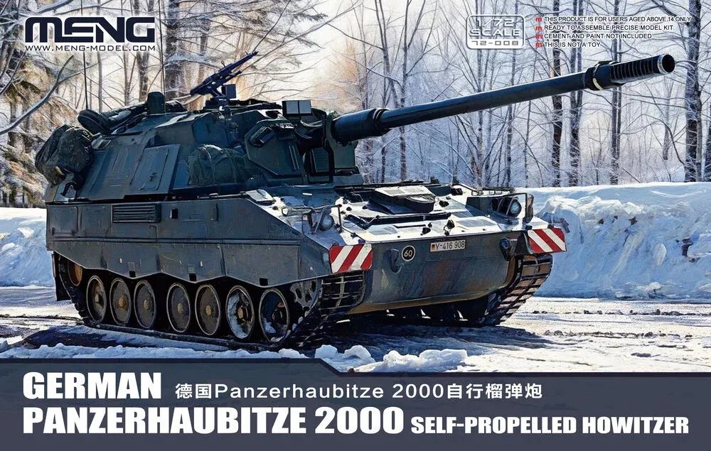 Krabice stavebnice Meng 1/72 German Panzerhaubitze 2000 samohybná houfnice