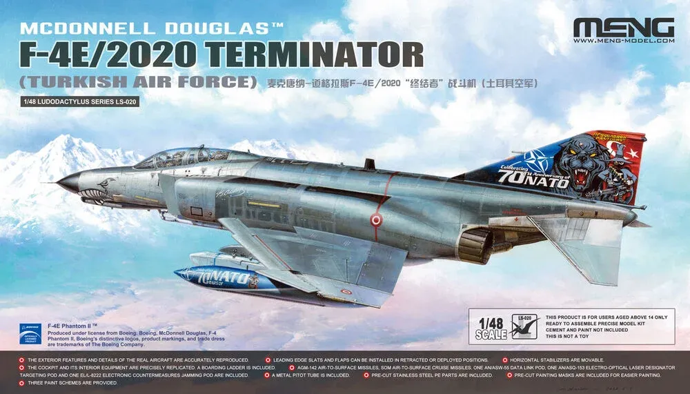 Krabice stavebnice Meng LS-020 McDonnell Douglas F-4E/2020 Terminator v měřítku 1/48