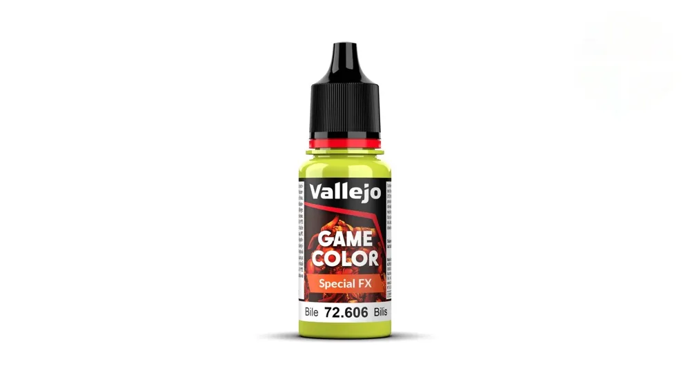 Lahvička akrylové barvy Vallejo Game Color Special FX 72606 žluč (Bile) 18 ml