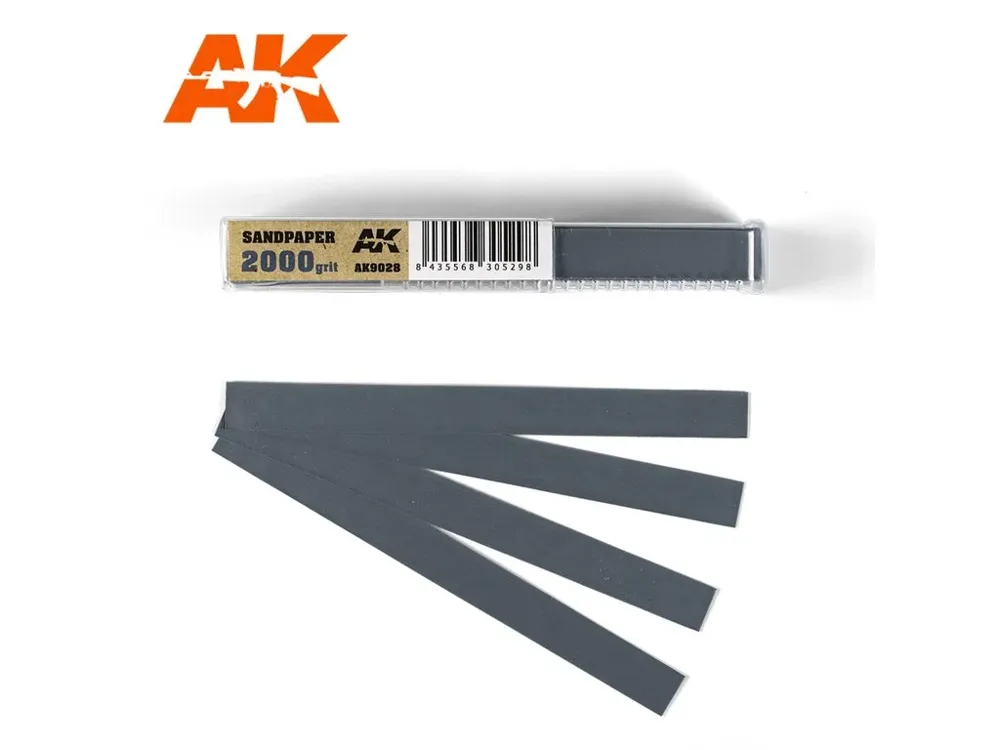 Balení brusného papíru pod vodu AK Interactive AK9028 zrnitost P2000, 50 proužků