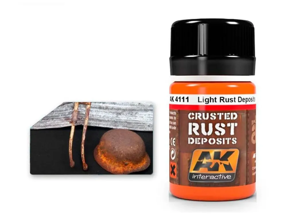 Lahvička AK Enamel Effects AK4111 světlé usazeniny rzi Light Rust Deposit 35 ml