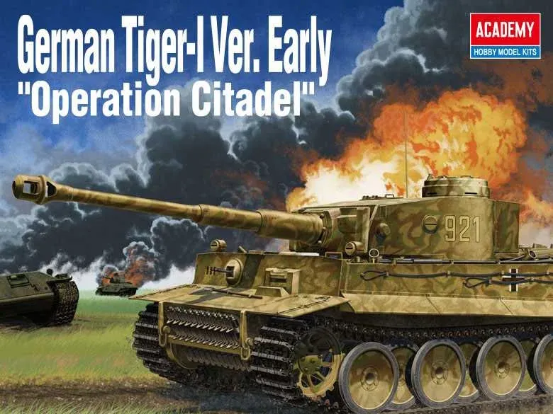 Krabice plastikové stavebnice Academy 13509 German Tiger-I Ver. EARLY Operation Citadel v měřítku 1/35