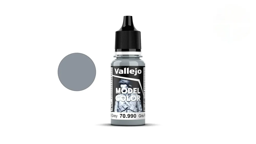 Lahvička akrylové barvy Vallejo Model Color 70990 světle šedá matná, 18 ml