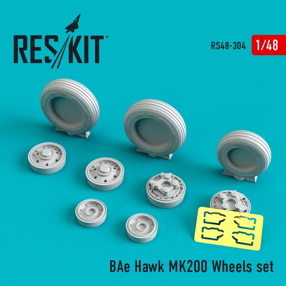 Sada kol Reskit RS48-0304 pro BAe Hawk MK200 v měřítku 1/48