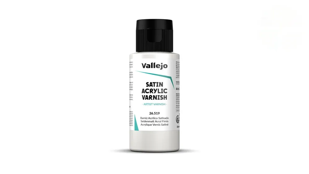 Lahvička Vallejo Varnish 26519 saténový lak (Satin Varnish) 60 ml
