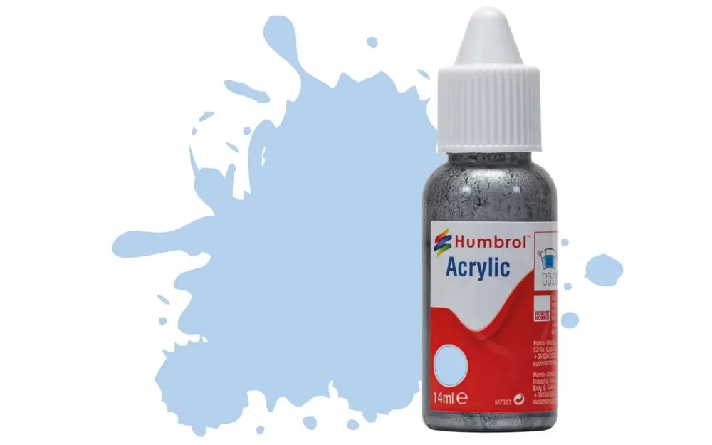 Lahvička akrylové barvy Humbrol Acrylic DB0044 No 44 pastelová modrá matná 14 ml