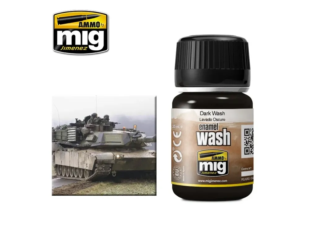 Lahvička AMMO Mig A.MIG-1008 Enamel Wash tmavý (Dark) 35 ml