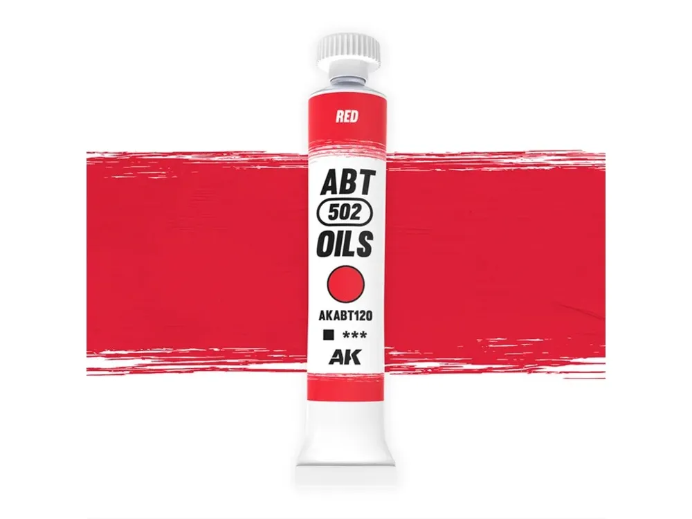 Tuba olejové barvy AK Interactive Oil Paints ABT120 červená 20 ml