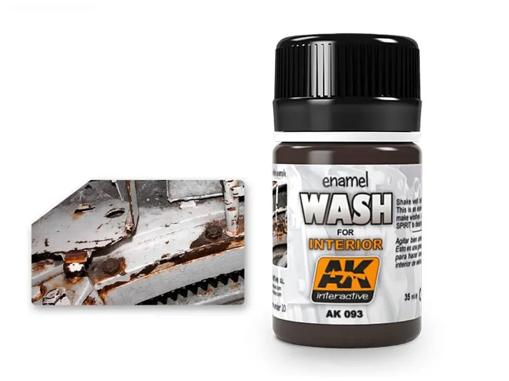 Lahvička enamelového washe AK Interactive Enamel Effects AK093 Wash For Interiors 35 ml