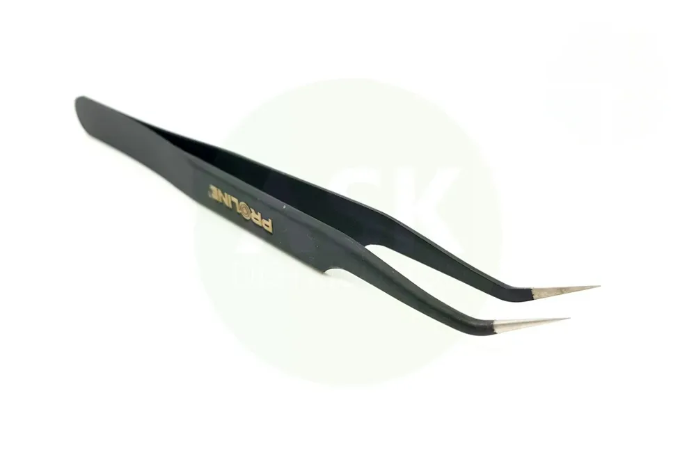 Zahnutá pinzeta Proline 46982 z nerezové oceli, délka 115 mm
