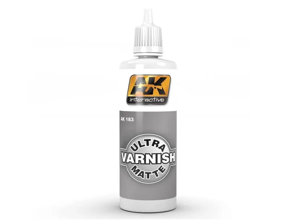 Lahvička akrylového laku AK Interactive AK183 Ultra Matte Finish 60 ml