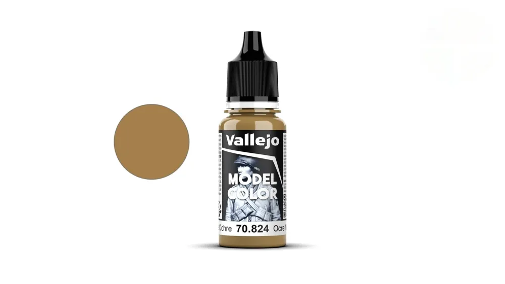 Lahvička akrylové barvy Vallejo Model Color 70824 oranžový okr matná, 18 ml