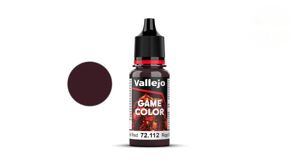Lahvička akrylové barvy Vallejo Game Color 72112 Evil Red 18 ml s kapátkem