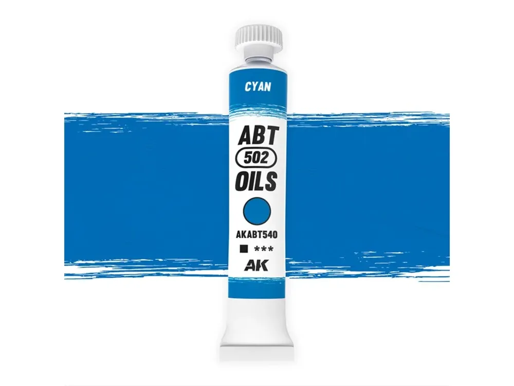 Tuba olejové barvy AK Interactive AKABT540 Oil Paints azurová 20 ml