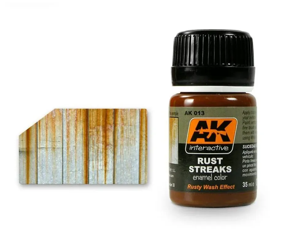 Lahvička AK Interactive Enamel Effects AK013 Rust Streaks 35 ml pro stopy rzi