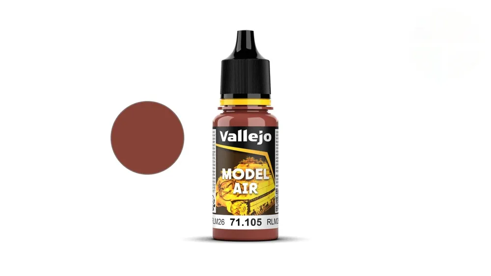 Lahvička akrylové barvy Vallejo Model Air 71105 hnědá RLM 26, 18 ml