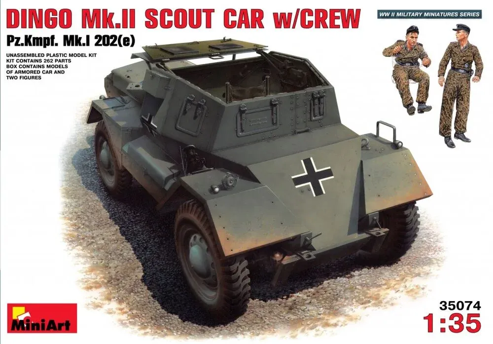 MiniArt 35074 Dingo Mk II (Pz.Kpfw.MK 1 202 (e)) s posádkou (1/35)