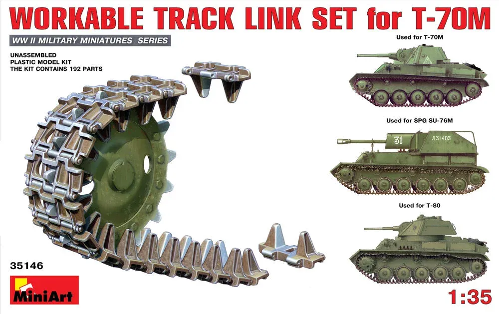 MiniArt 35146 pohyblivé pásy pro T-70M (1/35)