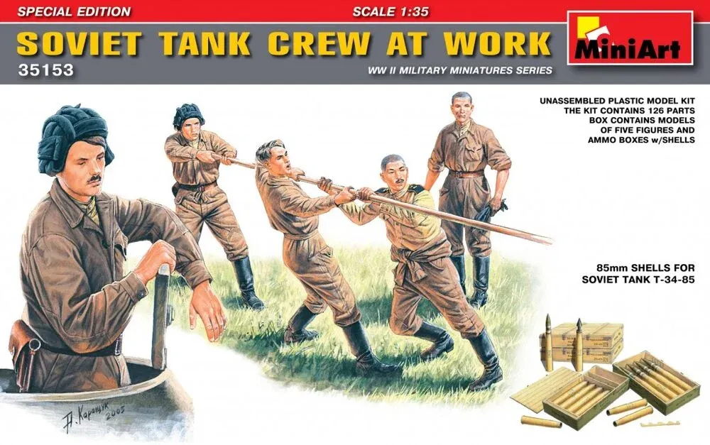 MiniArt 35153 sovětská tanková posádka při práci, Special Edition (1/35)