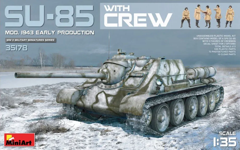 MiniArt 35178 SU-85 Mod. 1943 (Early Production) s osádkou (1/35)