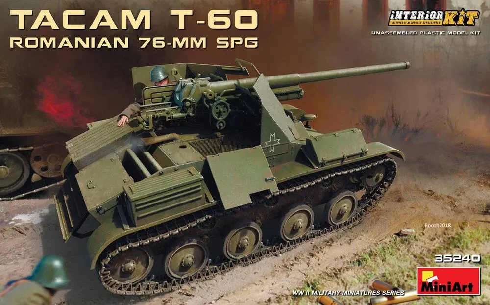 MiniArt 35240 Tacam T-60 rumunský 76mm stíhač tanků, verze s interiérem (1/35)