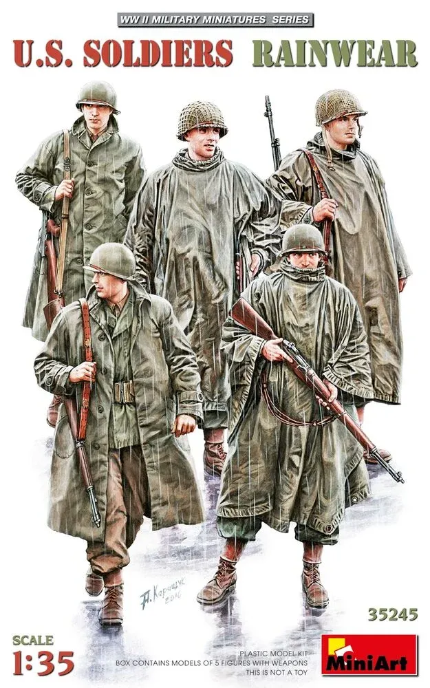 MiniArt 35245 američtí vojáci v pláštěnkách (1/35)