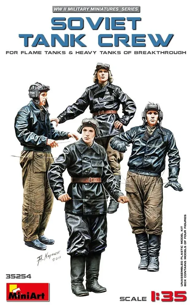 MiniArt 35254 sovětská tanková posádka (pro plamenometné a těžké prolamovací tanky) 1/35