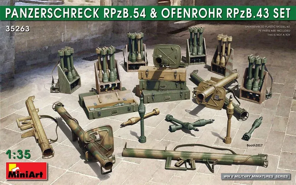 MiniArt 35263 Panzerschreck RPzB.54 & Ofenrohr RPzB.43 – sada zbraní (1/35)
