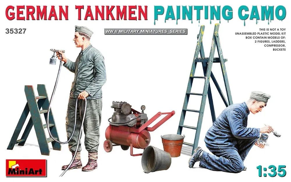 MiniArt 35327 němečtí tankisté při nanášení kamufláže (1/35)