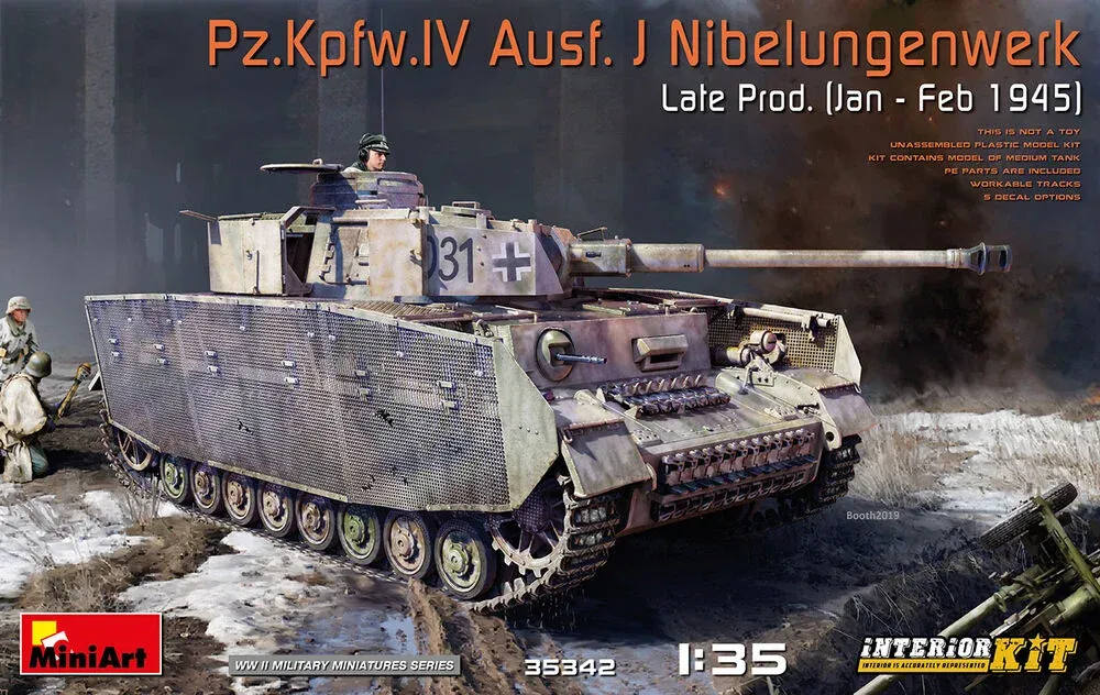 MiniArt 35342 1/35 Pz.Kpfw.IV Ausf. J Nibelungenwerk pozdní produkce (leden–únor 1945) Interior Kit