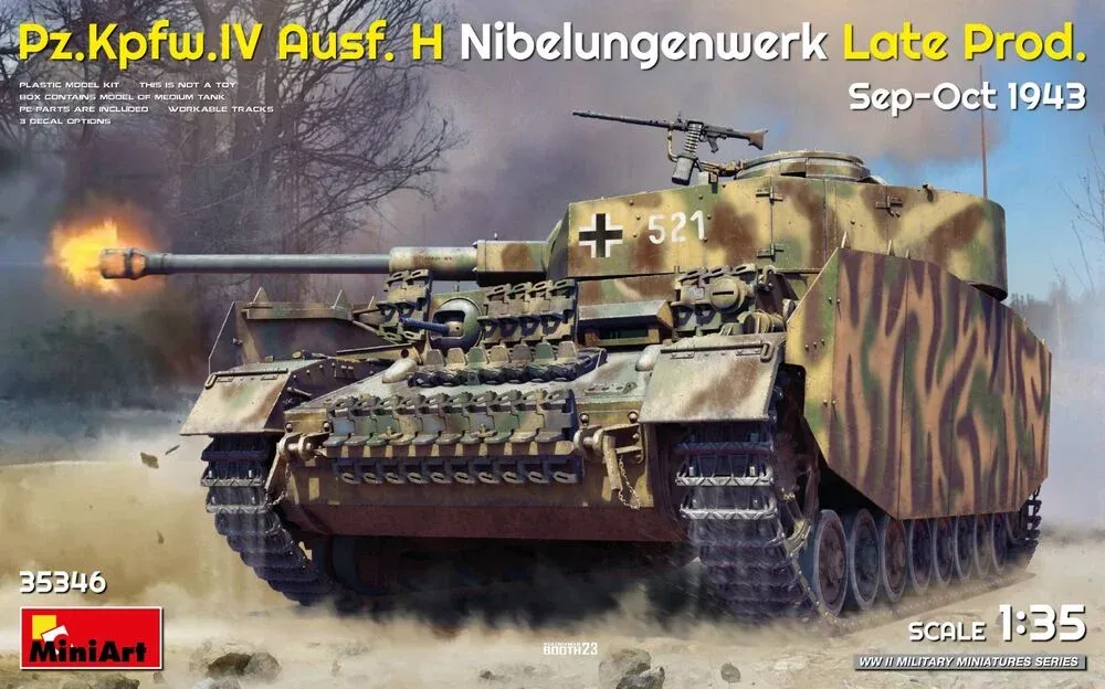 MiniArt 35346 Pz.Kpfw.IV Ausf. H Nibelungenwerk pozdní výroba (září–říjen 1943) 1/35