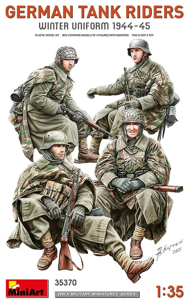 MiniArt 35370 němečtí tankoví desantníci (Tank Riders) v zimní uniformě 1944–45 (1/35)