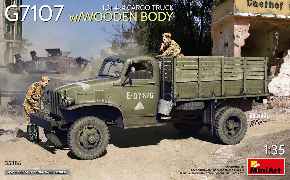 MiniArt 35386 1/35 nákladní vůz G7107 1,5t 4x4 s dřevěnou korbou